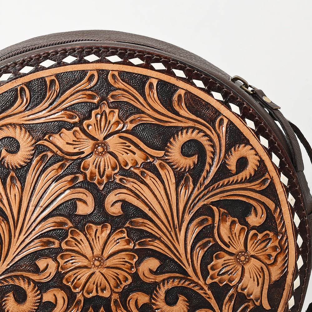 American Darling Hand-Tooled Genuine Leather Bag