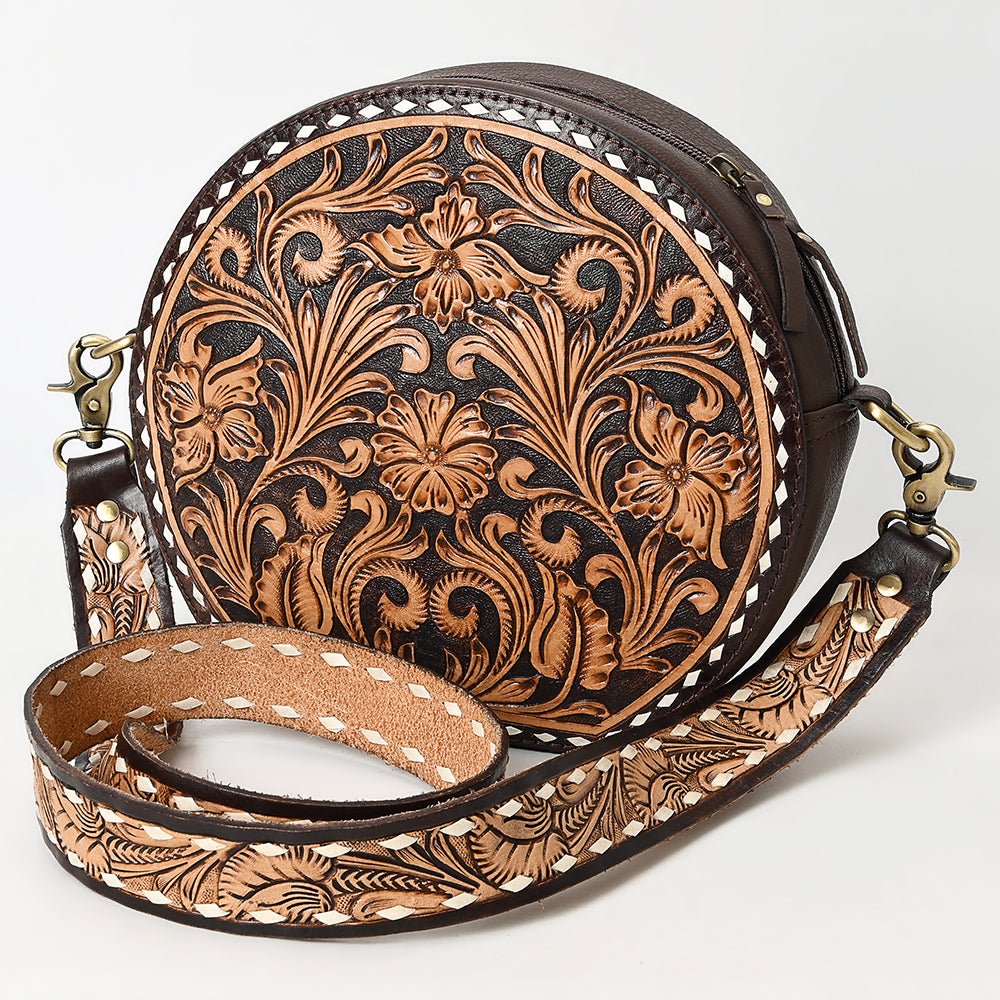 American Darling Hand-Tooled Genuine Leather Bag