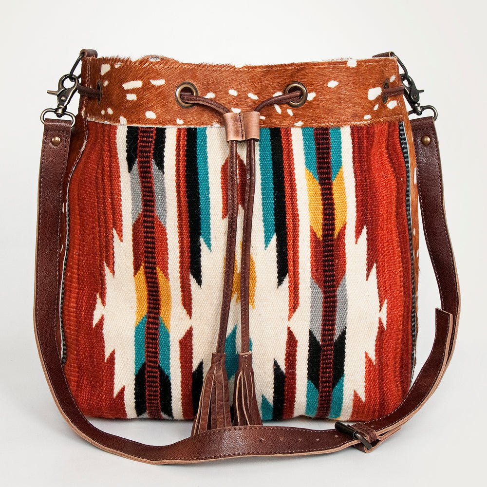 American Darling Saddle Blanket Hair-On Genuine Leather Crossbody Bag