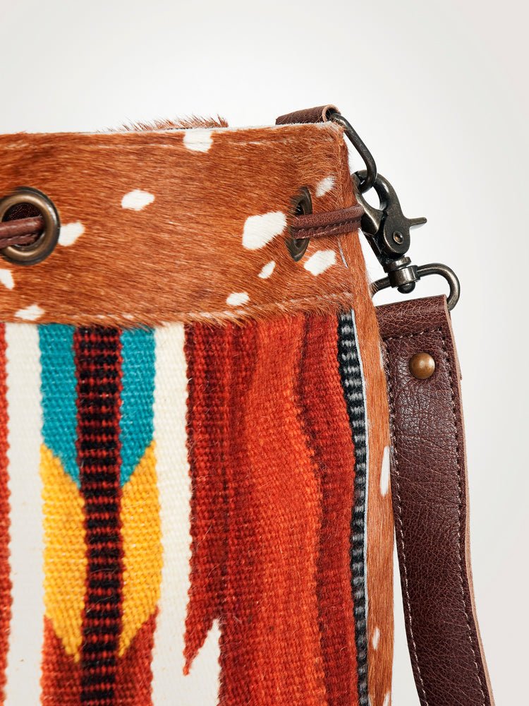 American Darling Saddle Blanket Hair-On Genuine Leather Crossbody Bag