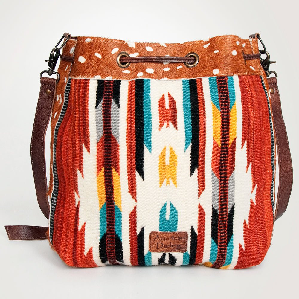 American Darling Saddle Blanket Hair-On Genuine Leather Crossbody Bag
