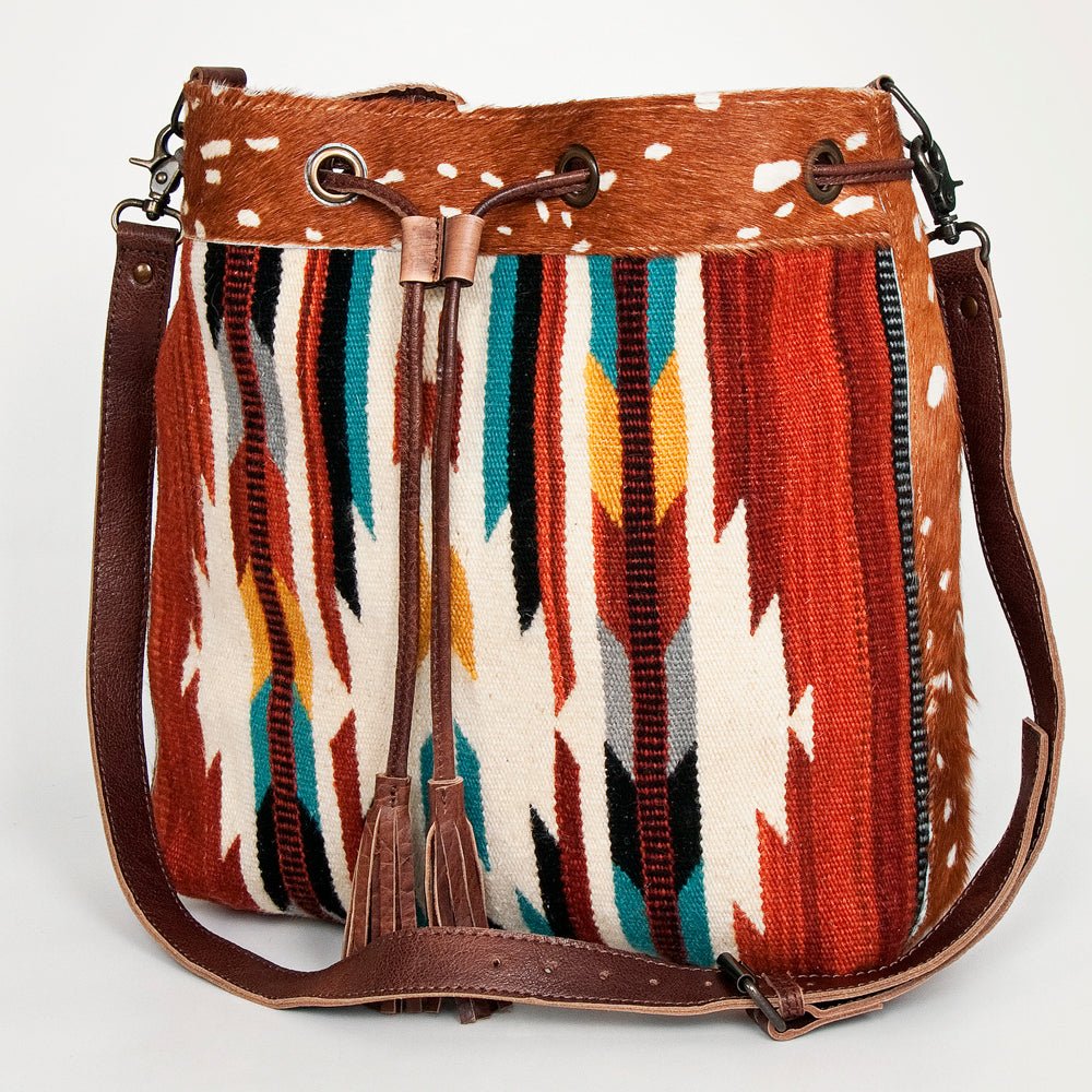 American Darling Saddle Blanket Hair-On Genuine Leather Crossbody Bag
