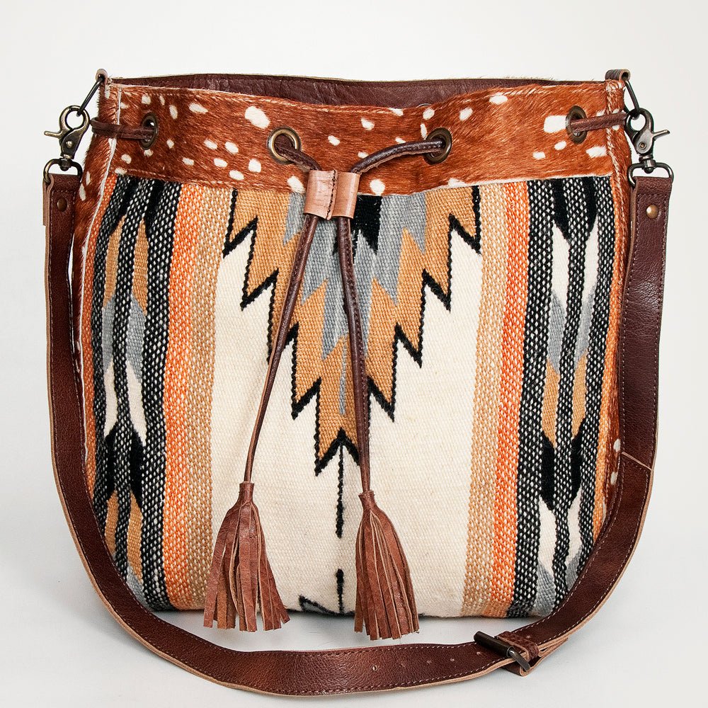 American Darling Saddle Blanket Hair-On Genuine Leather Crossbody Bag