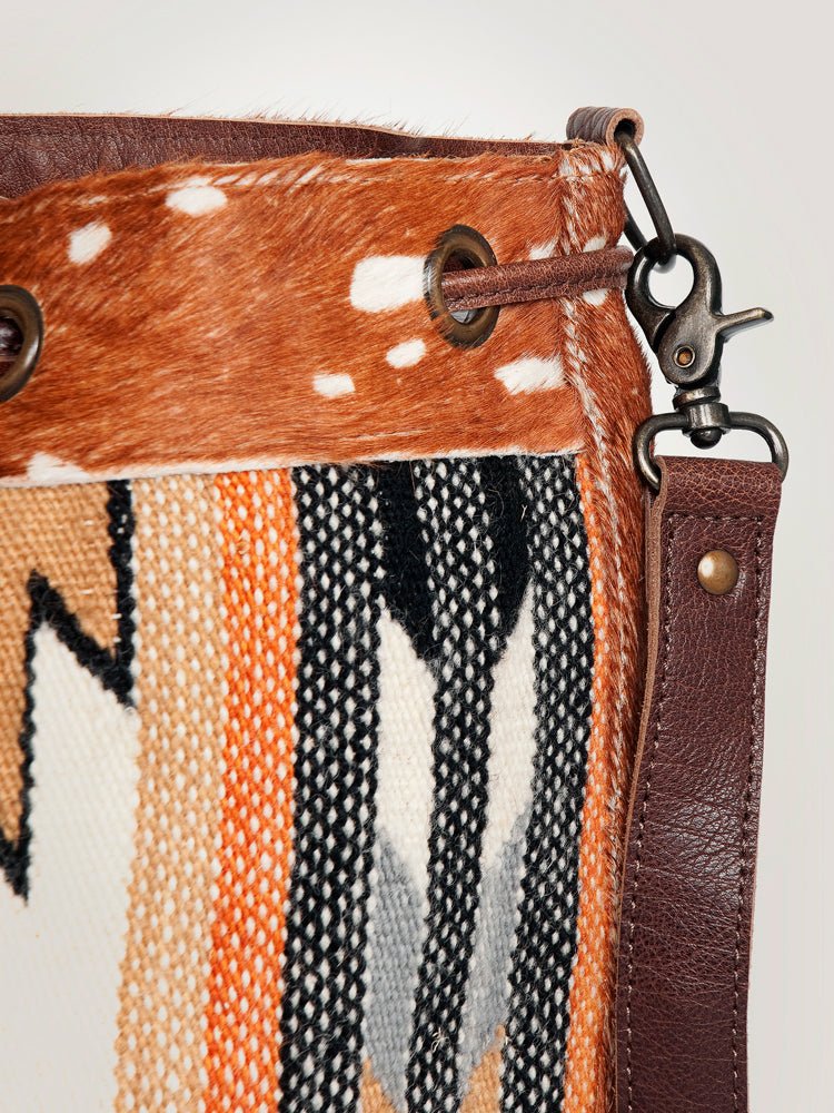American Darling Saddle Blanket Hair-On Genuine Leather Crossbody Bag