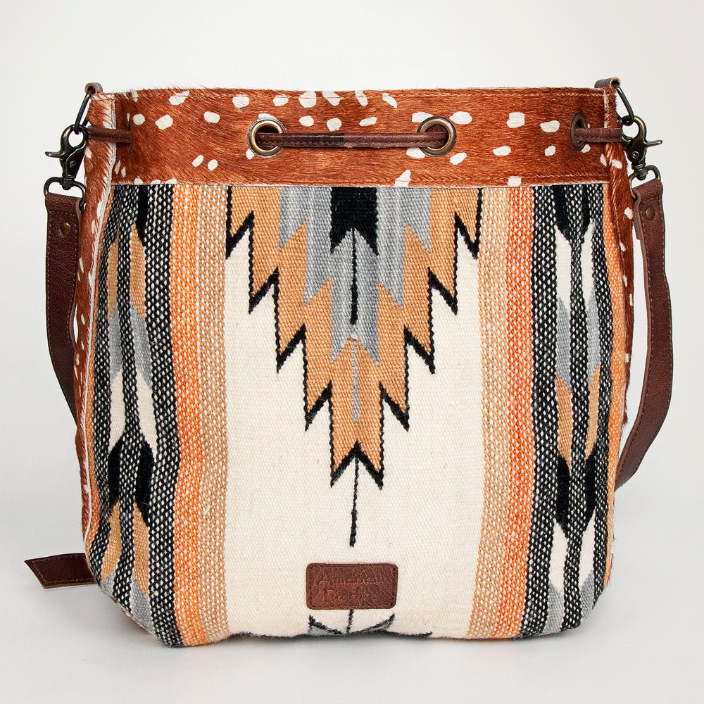 American Darling Saddle Blanket Hair-On Genuine Leather Crossbody Bag