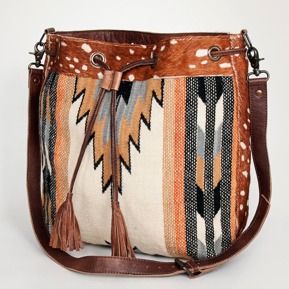 American Darling Saddle Blanket Hair-On Genuine Leather Crossbody Bag
