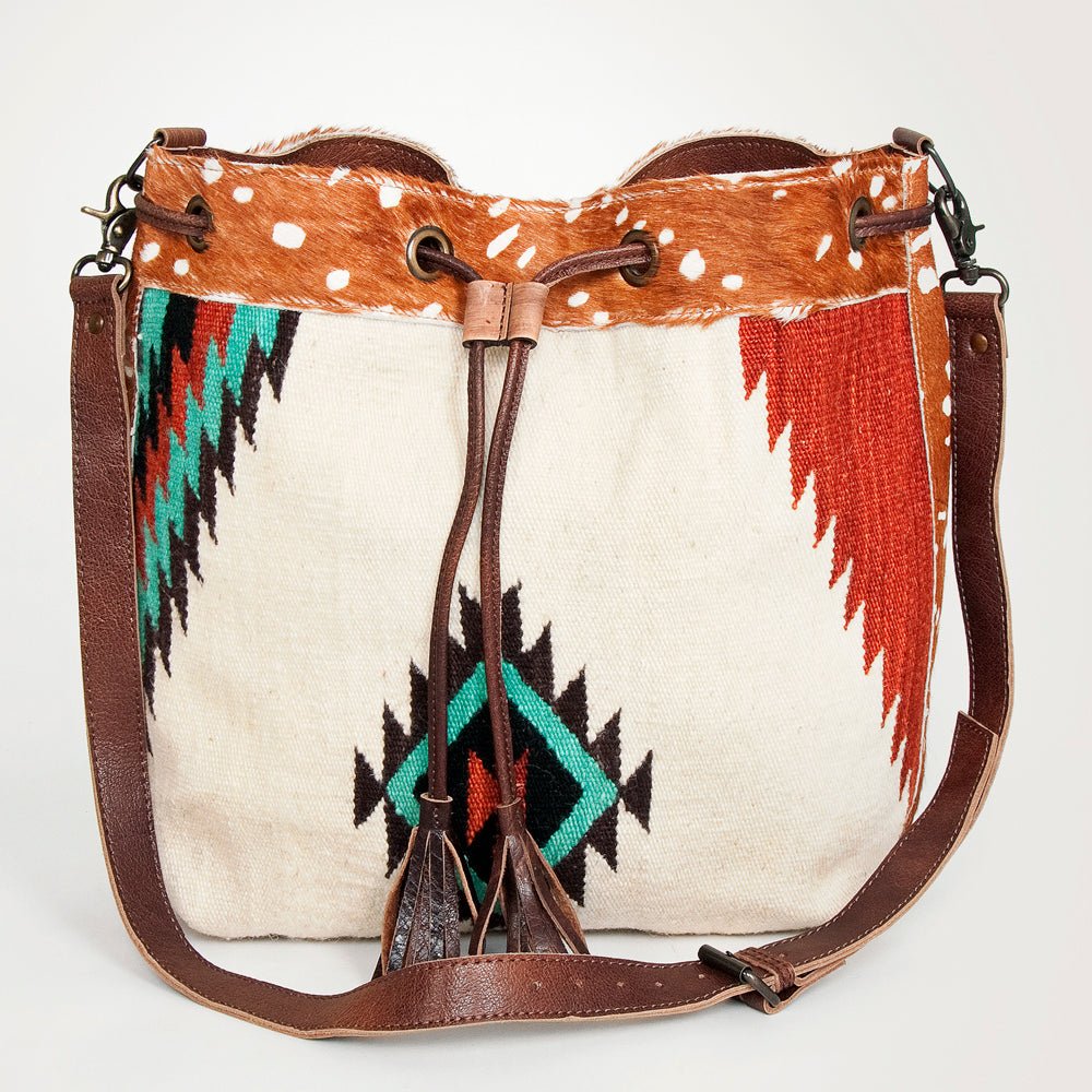 American Darling Saddle Blanket Hair-On Genuine Leather Crossbody Bag