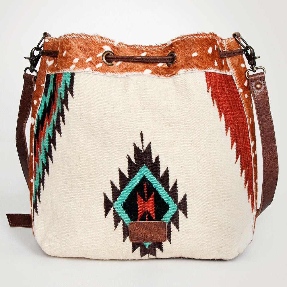 American Darling Saddle Blanket Hair-On Genuine Leather Crossbody Bag