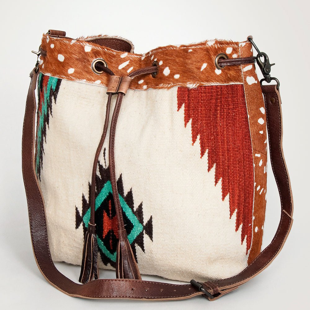 American Darling Saddle Blanket Hair-On Genuine Leather Crossbody Bag