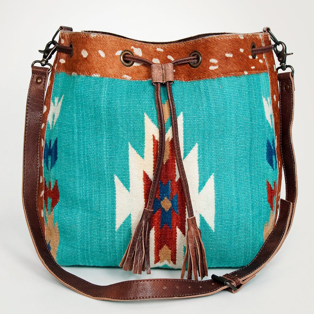 American Darling Saddle Blanket Hair-On Genuine Leather Crossbody Bag