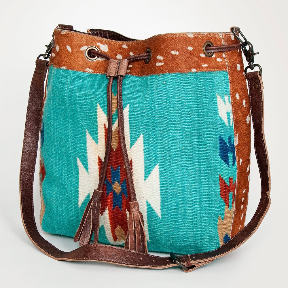American Darling Saddle Blanket Hair-On Genuine Leather Crossbody Bag