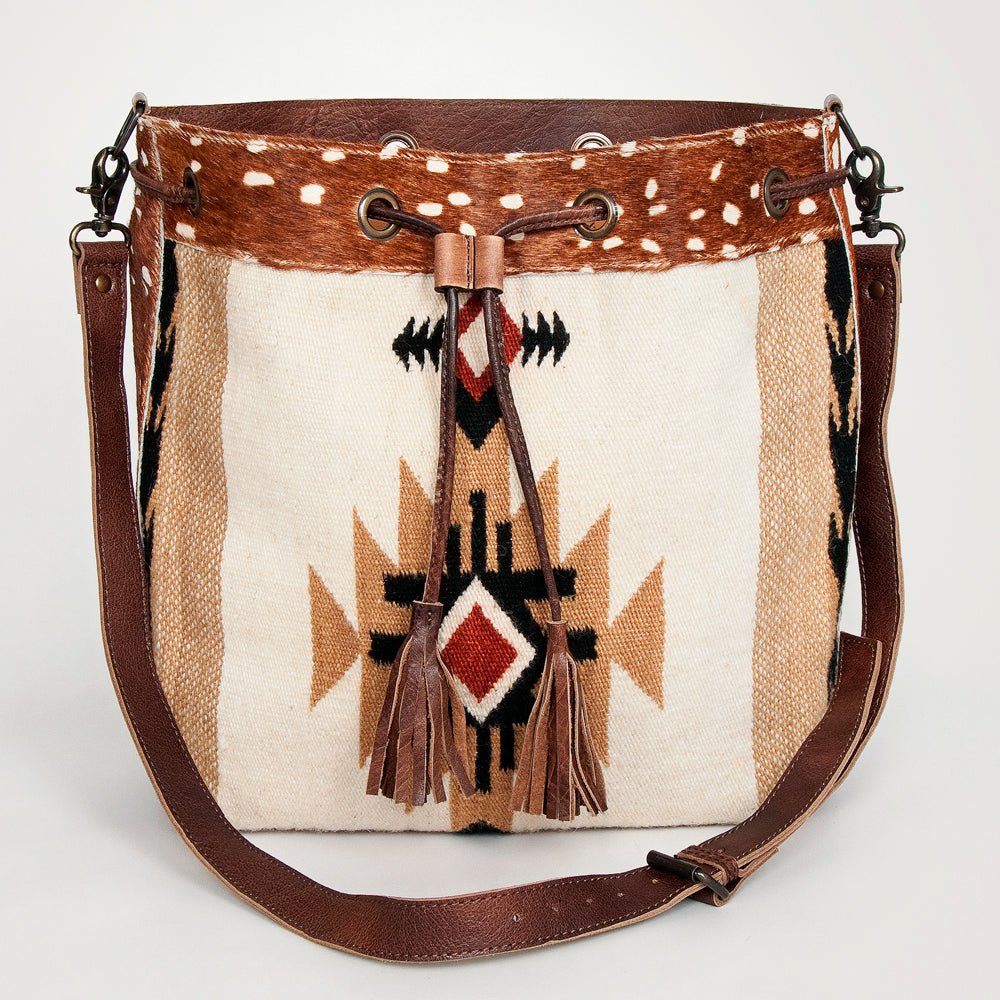 American Darling Saddle Blanket Hair-On Genuine Leather Crossbody Bag