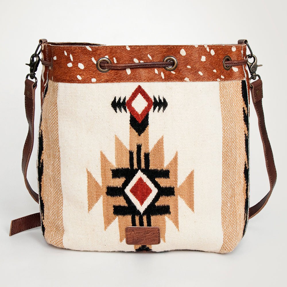 American Darling Saddle Blanket Hair-On Genuine Leather Crossbody Bag