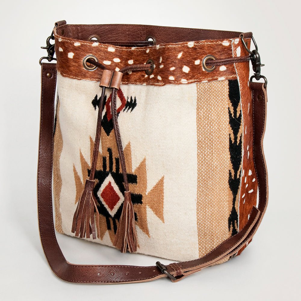 American Darling Saddle Blanket Hair-On Genuine Leather Crossbody Bag
