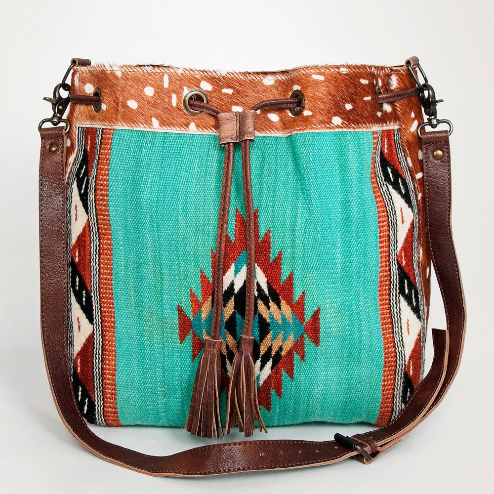American Darling Saddle Blanket Hair-On Genuine Leather Crossbody Bag