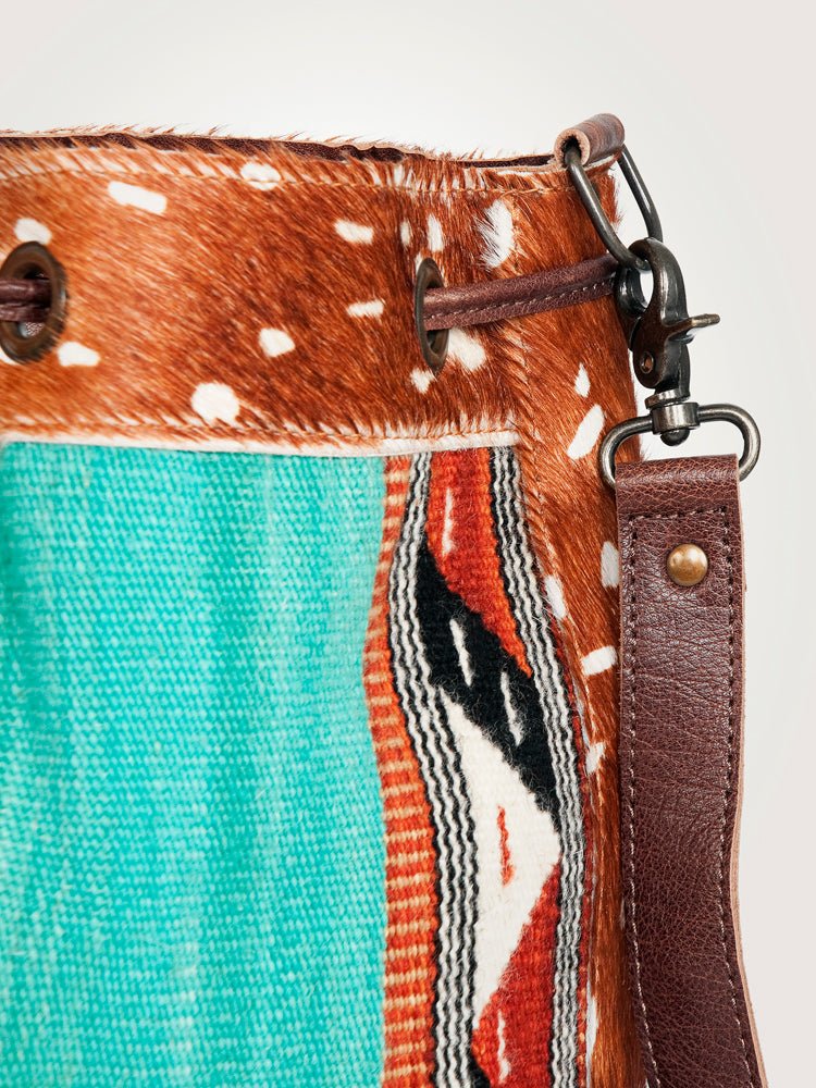 American Darling Saddle Blanket Hair-On Genuine Leather Crossbody Bag