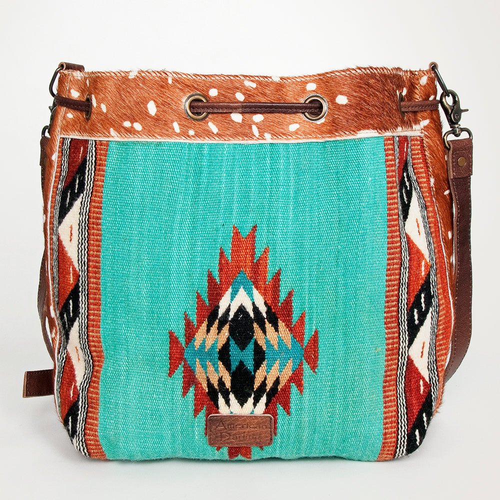 American Darling Saddle Blanket Hair-On Genuine Leather Crossbody Bag