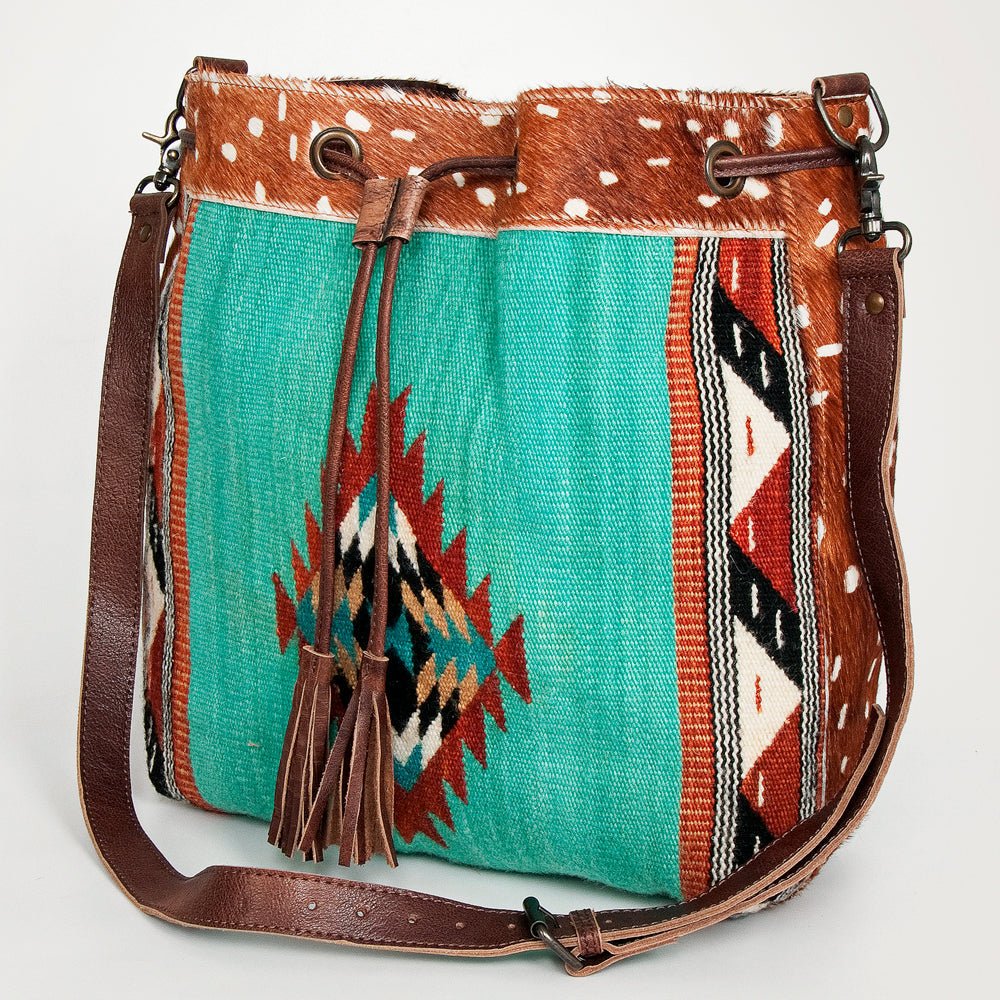 American Darling Saddle Blanket Hair-On Genuine Leather Crossbody Bag