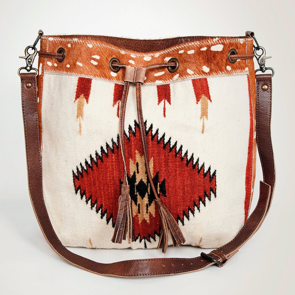 American Darling Saddle Blanket Hair-On Genuine Leather Crossbody Bag