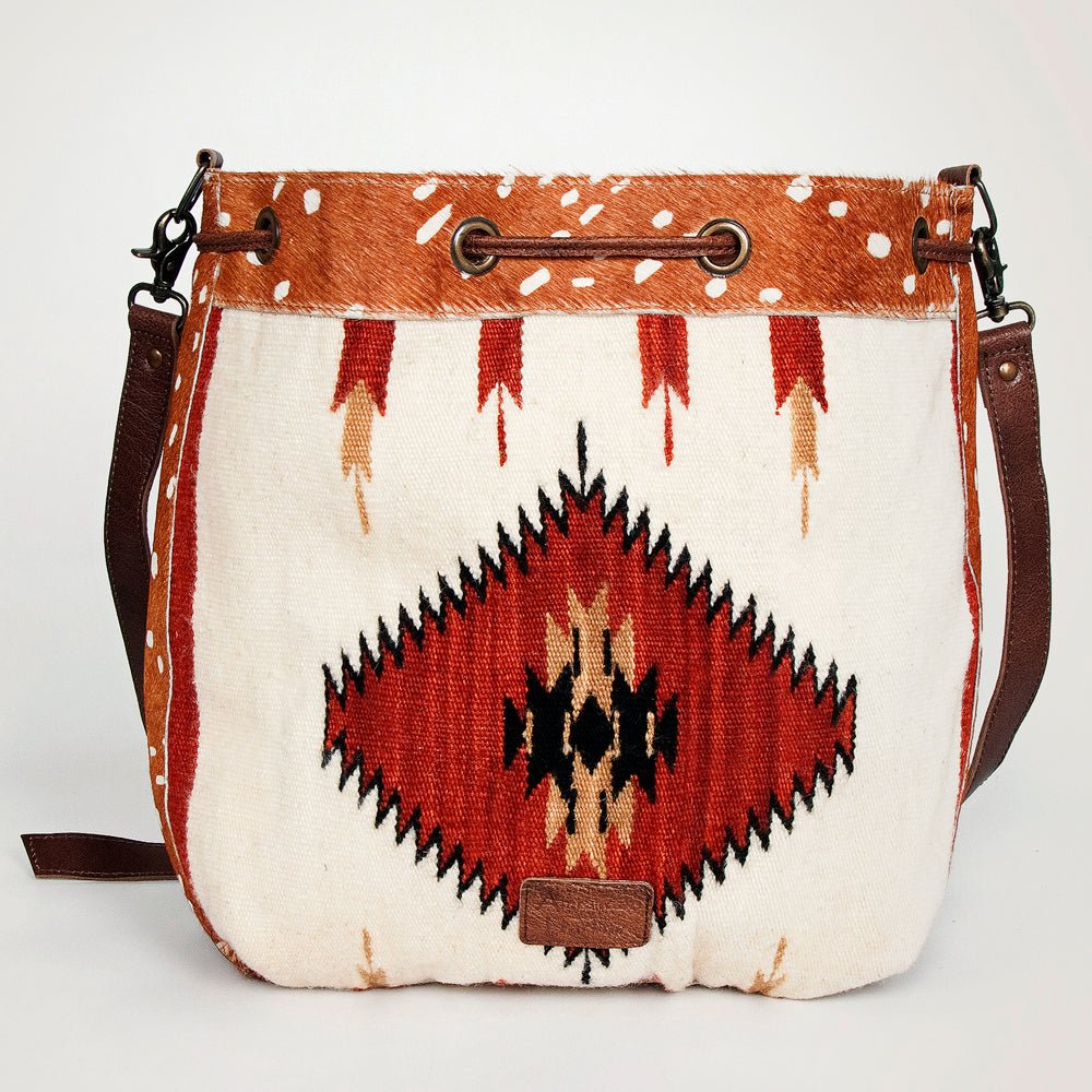 American Darling Saddle Blanket Hair-On Genuine Leather Crossbody Bag