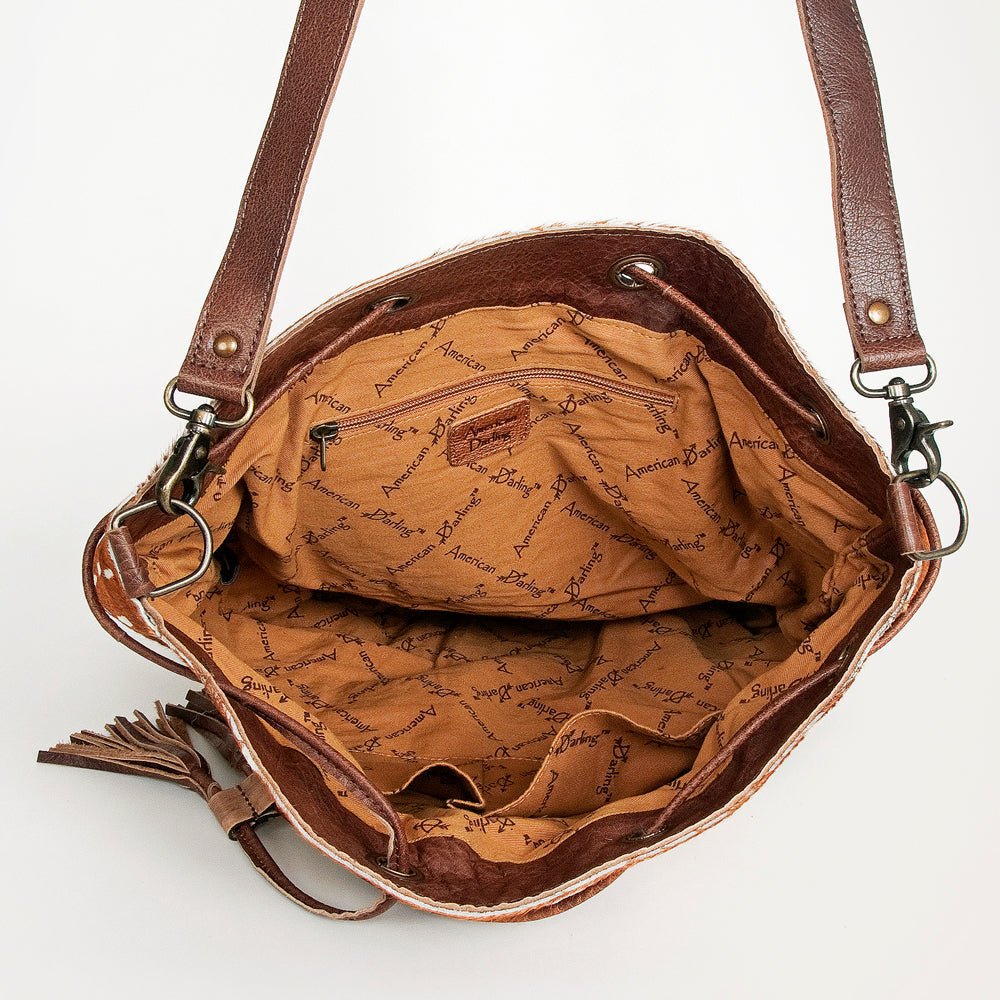 American Darling Saddle Blanket Hair-On Genuine Leather Crossbody Bag