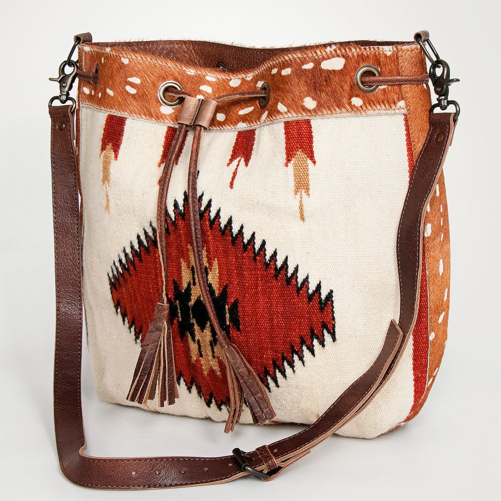 American Darling Saddle Blanket Hair-On Genuine Leather Crossbody Bag