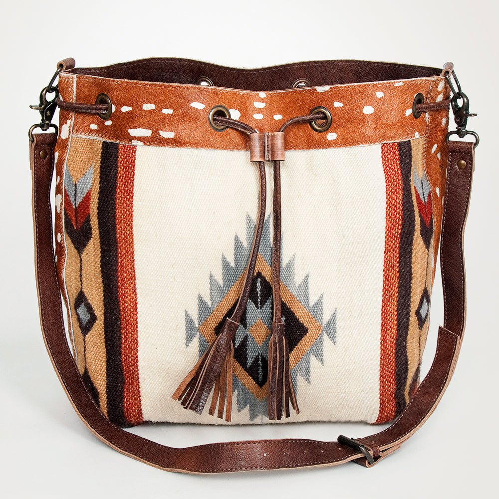 American Darling Saddle Blanket Hair-On Genuine Leather Crossbody Bag