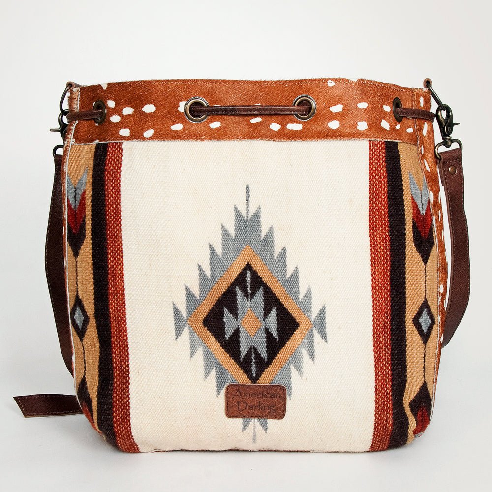 American Darling Saddle Blanket Hair-On Genuine Leather Crossbody Bag