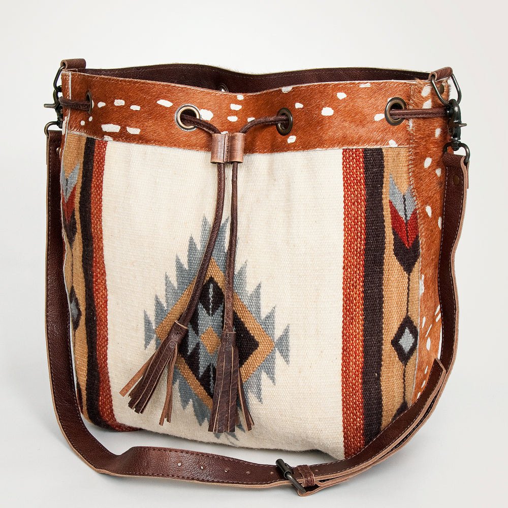 American Darling Saddle Blanket Hair-On Genuine Leather Crossbody Bag