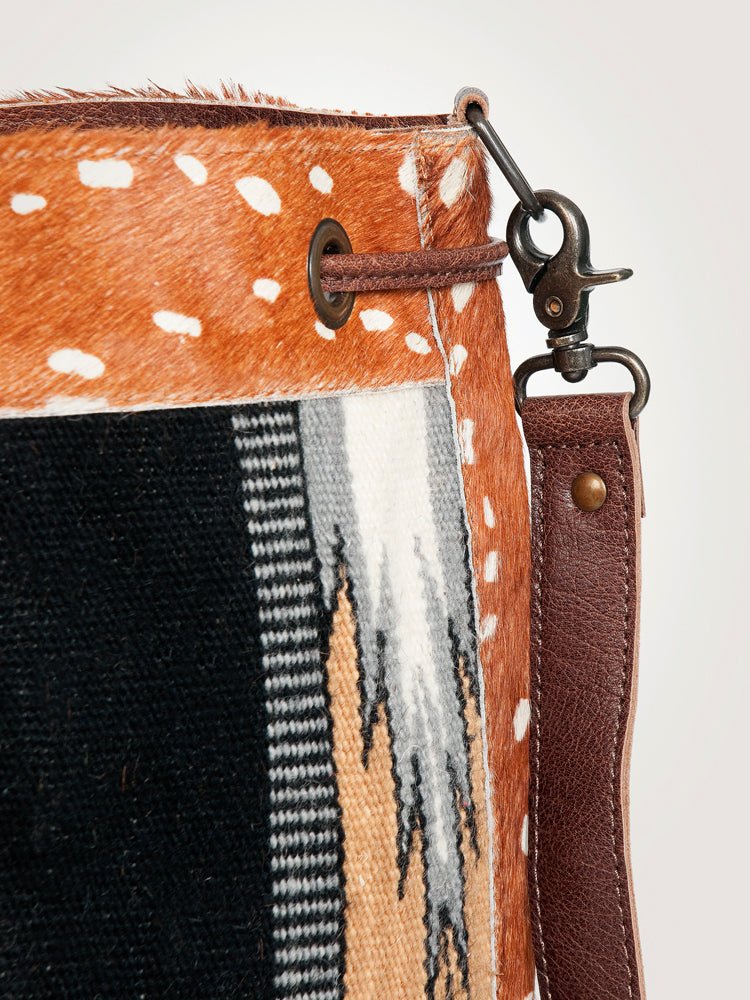 American Darling Saddle Blanket Hair-On Genuine Leather Crossbody Bag