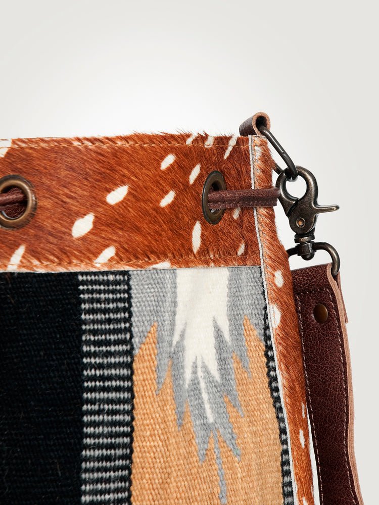 American Darling Saddle Blanket Hair-On Genuine Leather Crossbody Bag