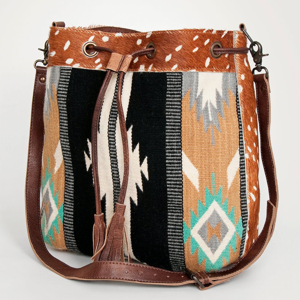 American Darling Saddle Blanket Hair-On Genuine Leather Crossbody Bag