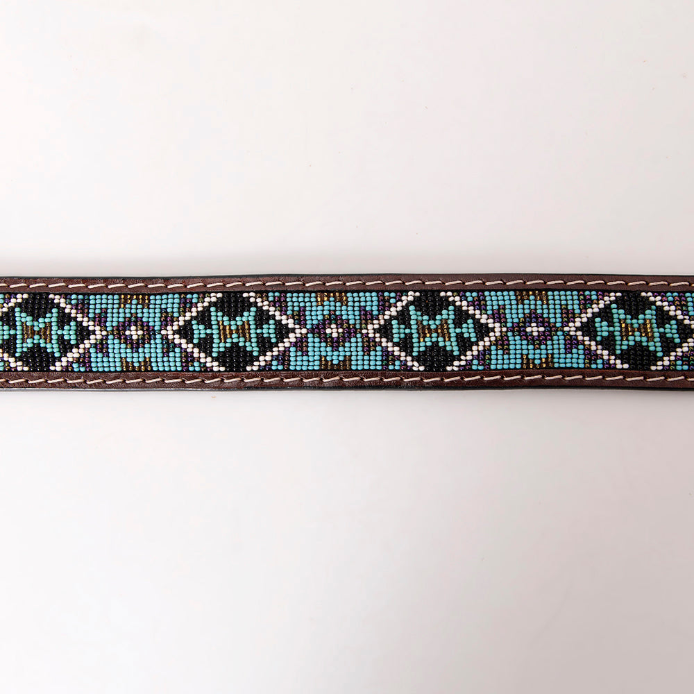 HILASON Western Genuine Leather Belt for Men Women Cowboy Cowgirl Handmade Unisex Full Grain Heavy Duty Tooled Beaded