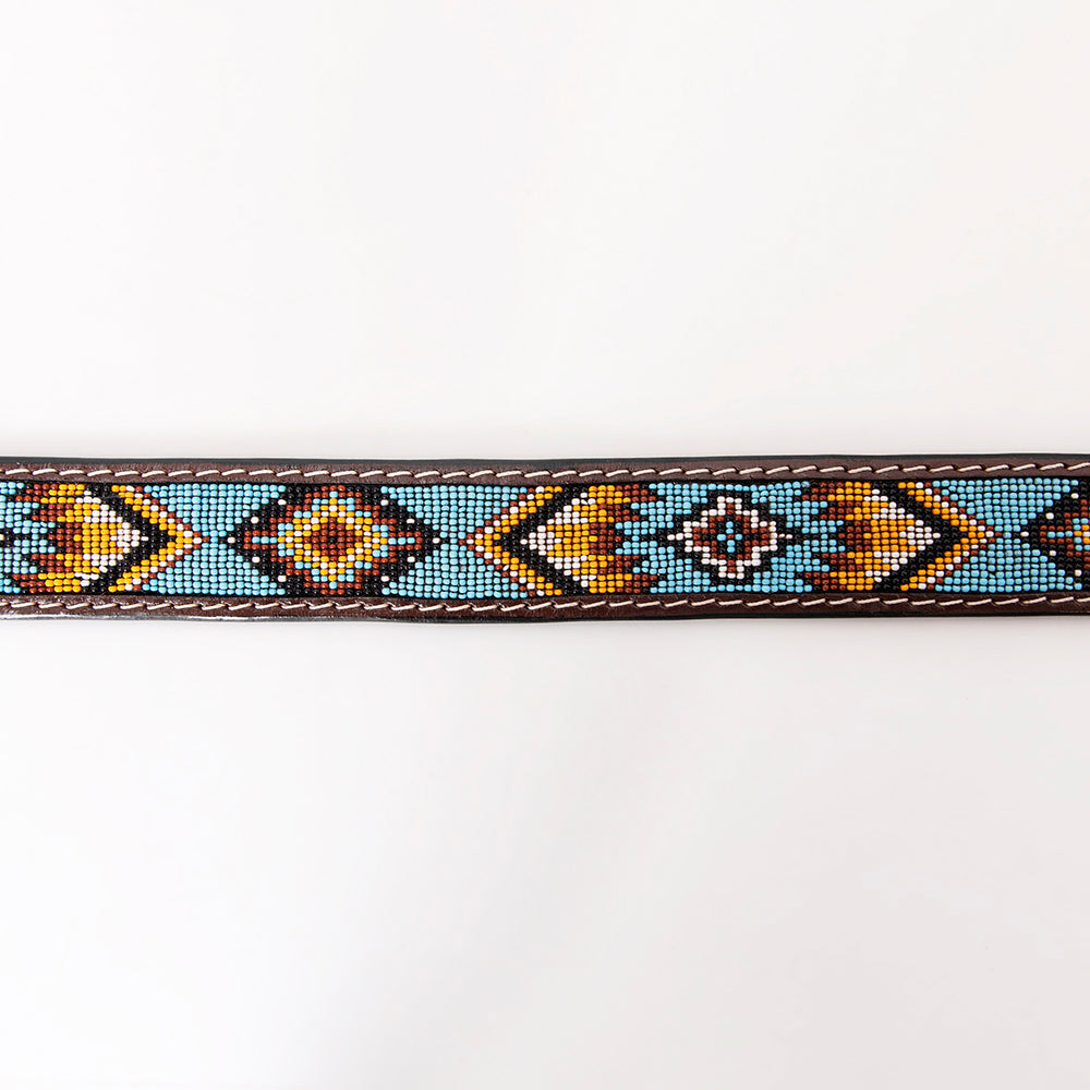 HILASON Western Genuine Leather Belt for Men Women Cowboy Cowgirl Handmade Unisex Full Grain Heavy Duty Tooled Beaded
