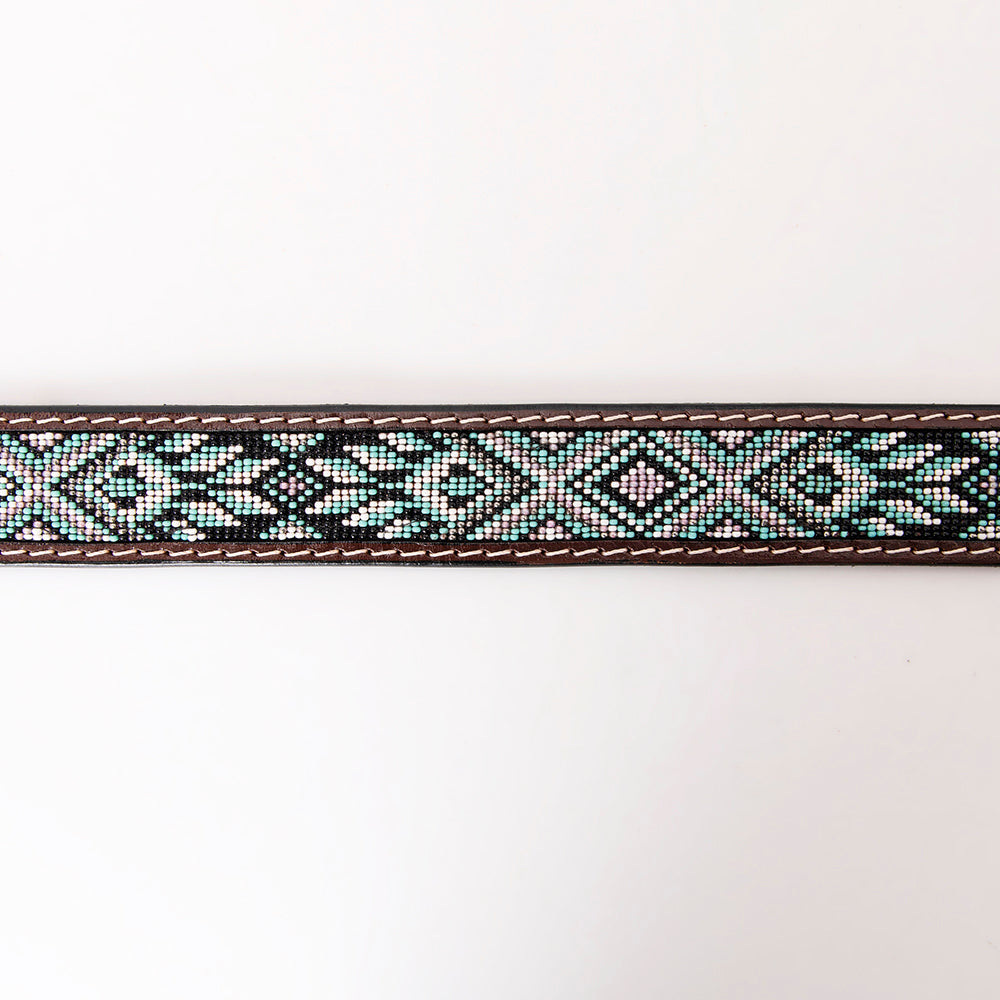 HILASON Western Genuine Leather Belt for Men Women Cowboy Cowgirl Handmade Unisex Full Grain Heavy Duty Tooled Beaded