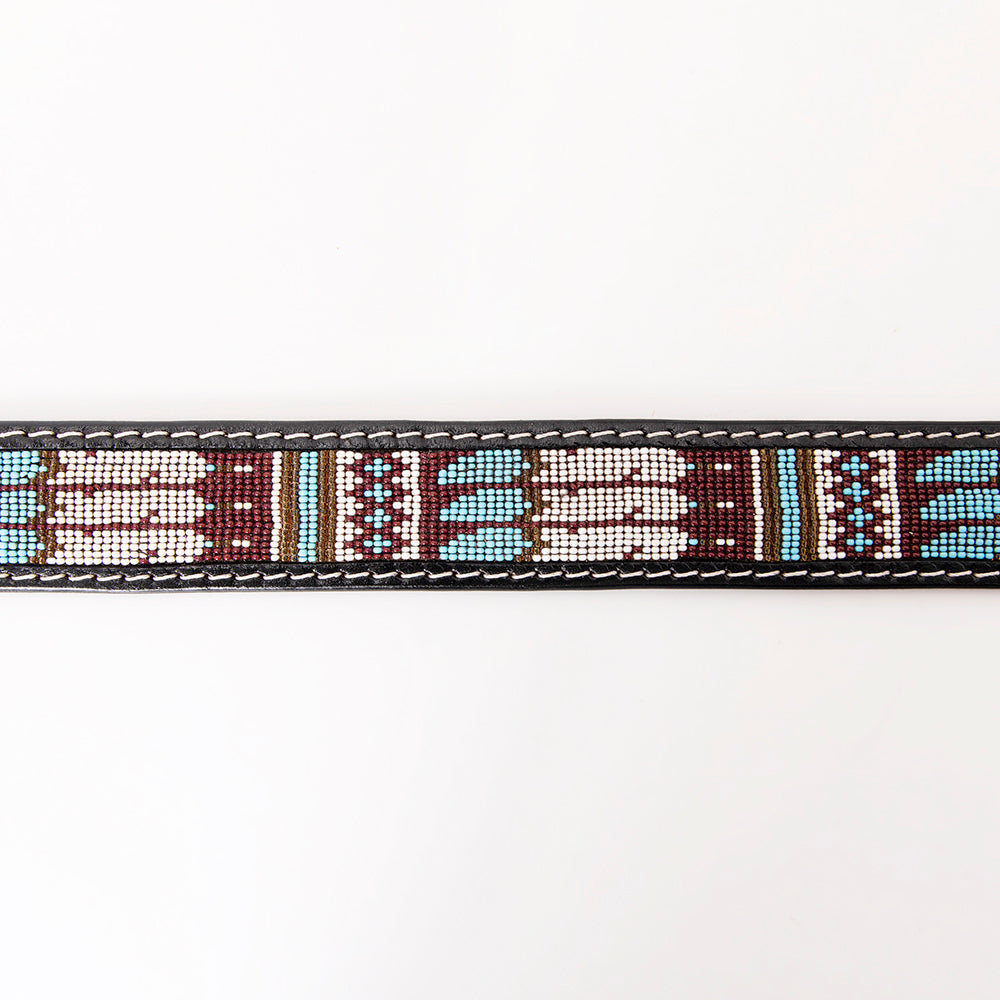 HILASON Western Genuine Leather Belt for Men Women Cowboy Cowgirl Handmade Unisex Full Grain Heavy Duty Tooled Beaded