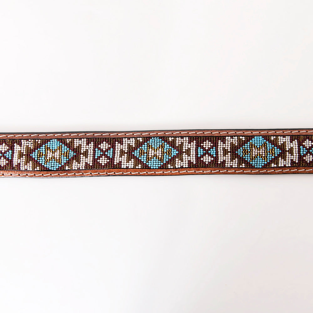 HILASON Western Genuine Leather Belt for Men Women Cowboy Cowgirl Handmade Unisex Full Grain Heavy Duty Tooled Beaded