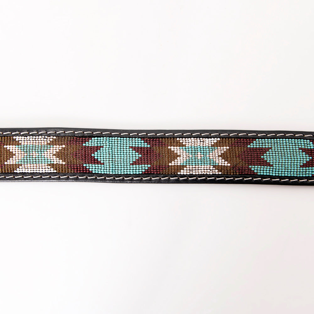 HILASON Western Genuine Leather Belt for Men Women Cowboy Cowgirl Handmade Unisex Full Grain Heavy Duty Tooled Beaded