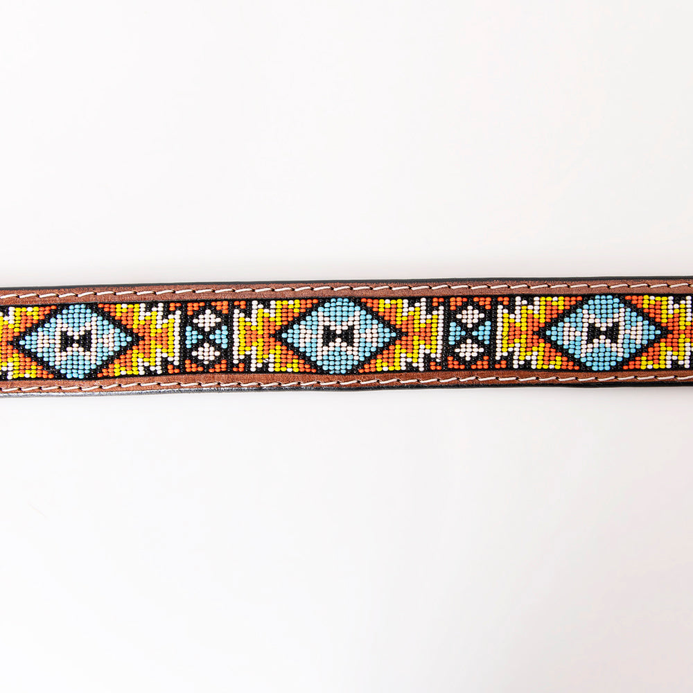HILASON Western Genuine Leather Belt for Men Women Cowboy Cowgirl Handmade Unisex Full Grain Heavy Duty Tooled Beaded