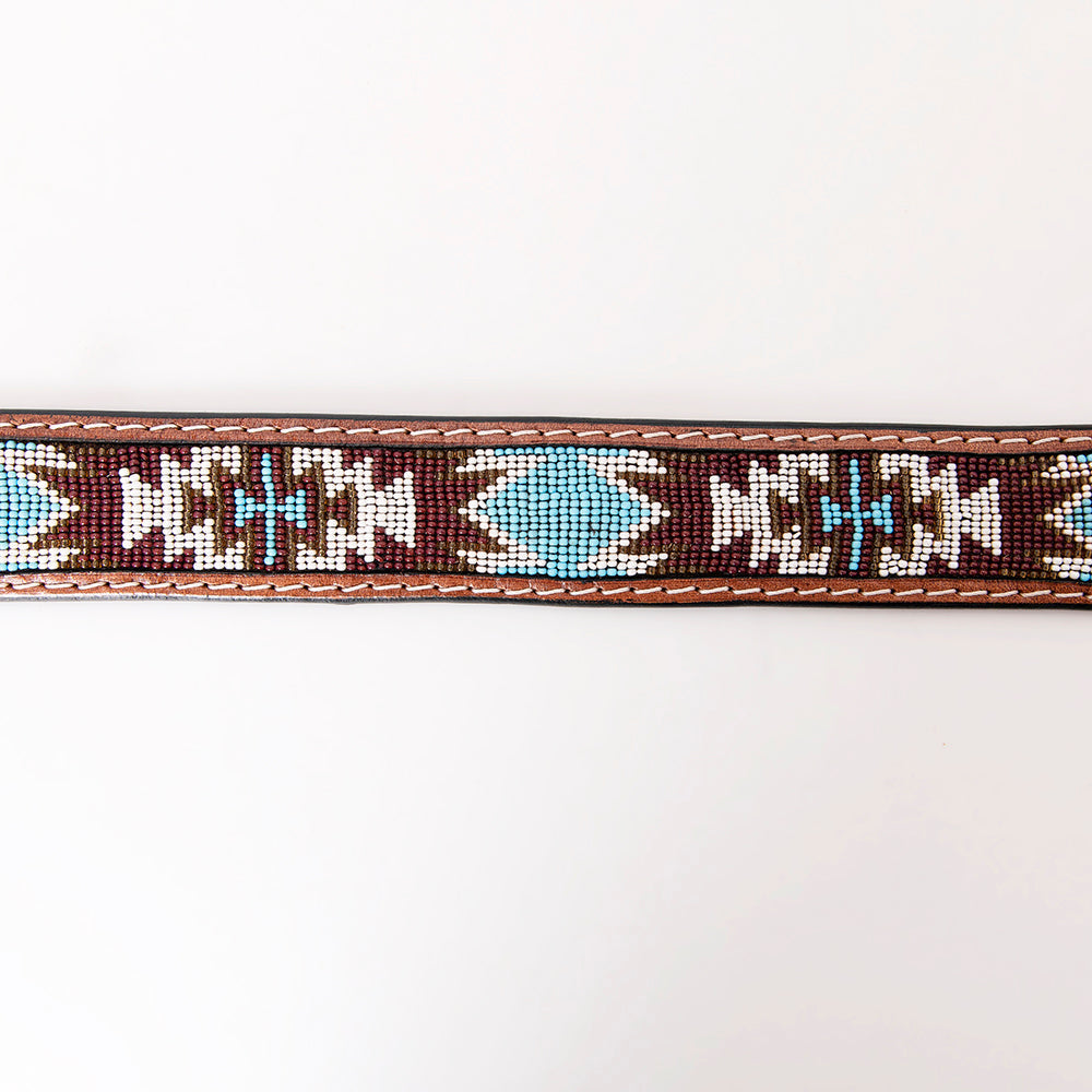 HILASON Western Genuine Leather Belt for Men Women Cowboy Cowgirl Handmade Unisex Full Grain Heavy Duty Tooled Beaded