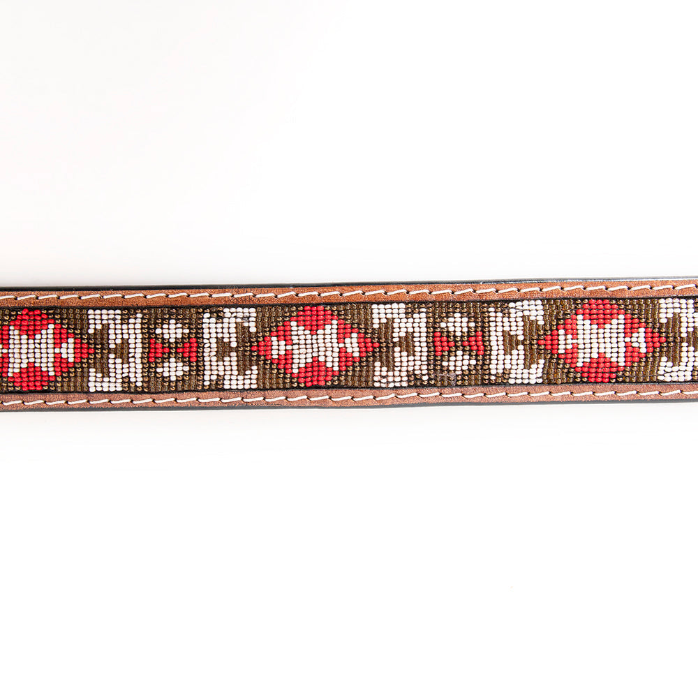 HILASON Western Genuine Leather Belt for Men Women Cowboy Cowgirl Handmade Unisex Full Grain Heavy Duty Tooled Beaded