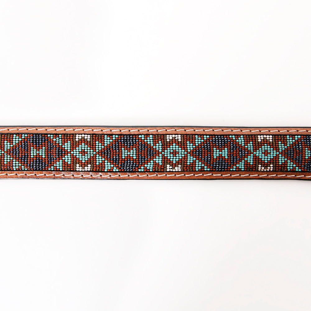 HILASON Western Genuine Leather Belt for Men Women Cowboy Cowgirl Handmade Unisex Full Grain Heavy Duty Tooled Beaded