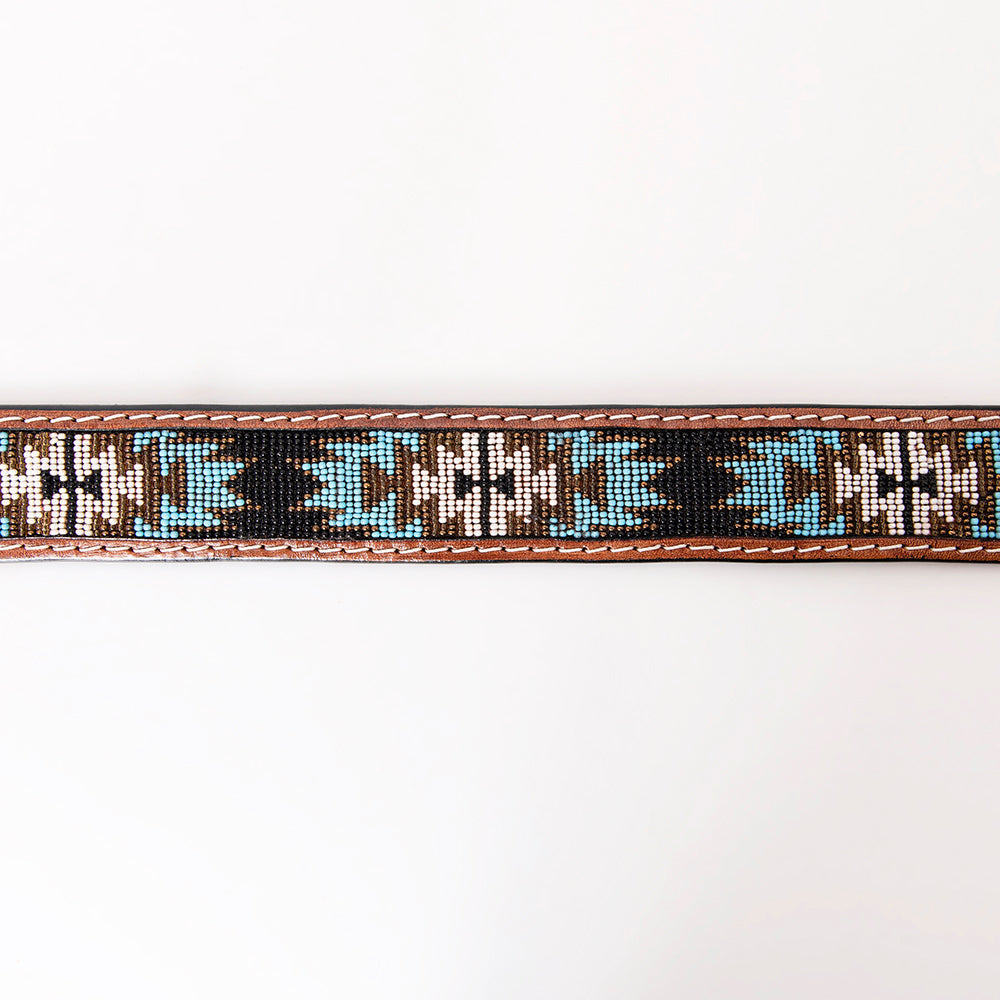 HILASON Western Genuine Leather Belt for Men Women Cowboy Cowgirl Handmade Unisex Full Grain Heavy Duty Tooled Beaded