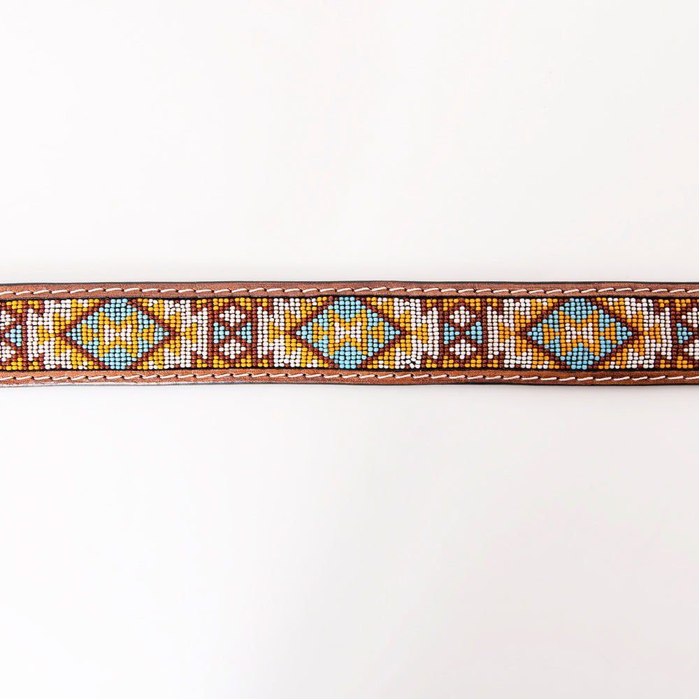 HILASON Western Genuine Leather Belt for Men Women Cowboy Cowgirl Handmade Unisex Full Grain Heavy Duty Tooled Beaded