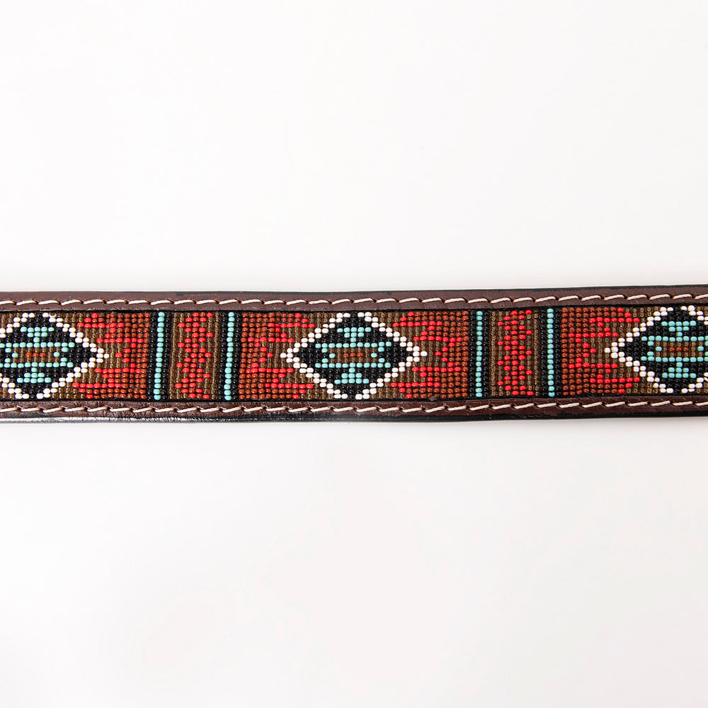 HILASON Western Genuine Leather Belt for Men Women Cowboy Cowgirl Handmade Unisex Full Grain Heavy Duty Tooled Beaded