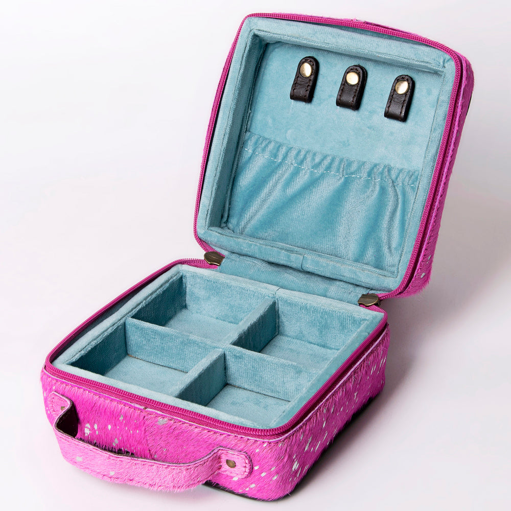 American Darling Jewelry Case Hair-On Genuine Leather