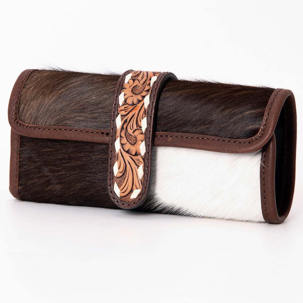 American Darling Jewelry Case Hand Tooled Saddle Blanket Genuine Leather