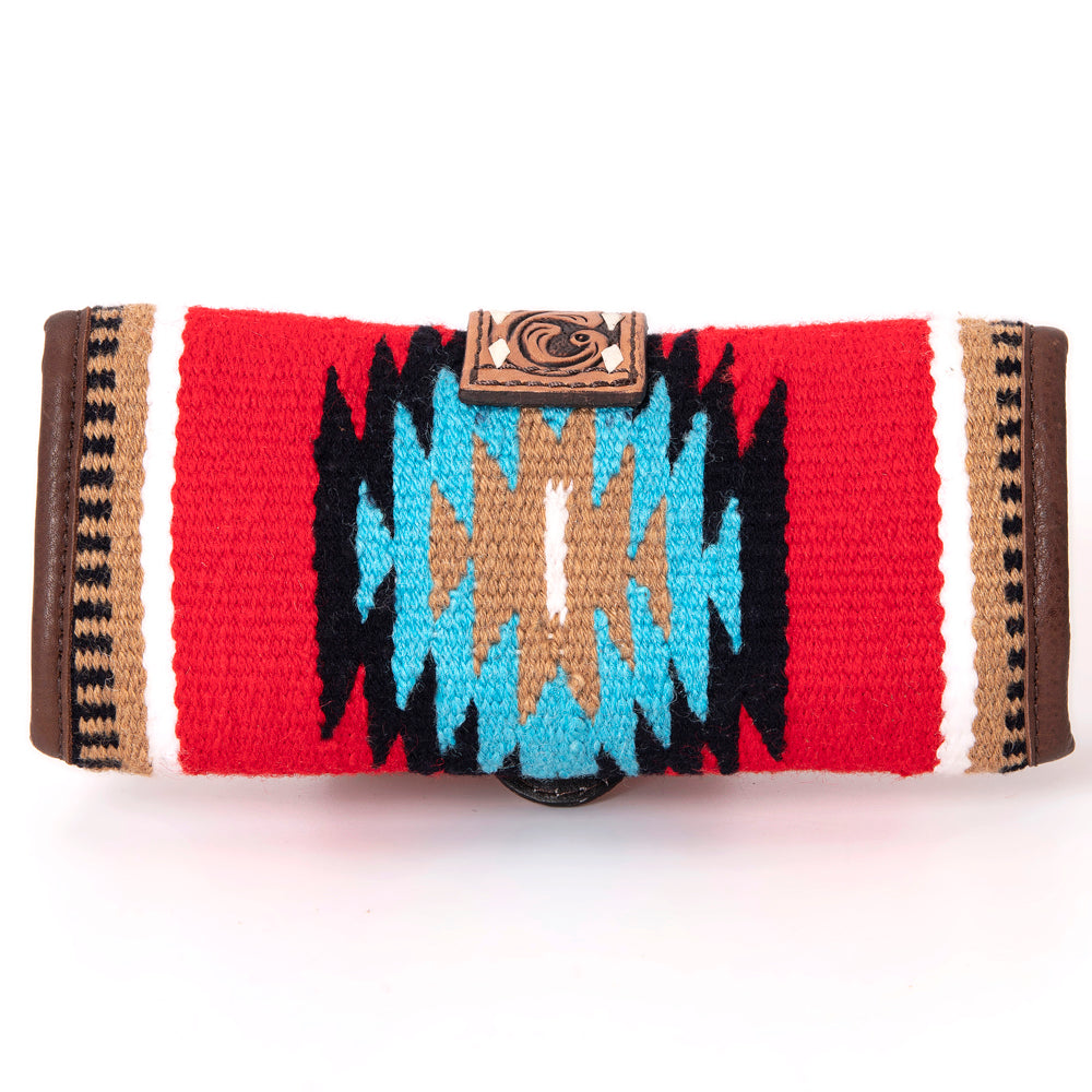 American Darling Jewelry Case Hand Tooled Saddle Blanket Genuine Leather