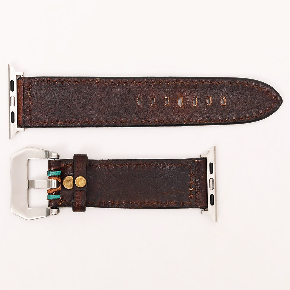American Darling Beautifully Hand Tooled Genuine Leather I watch Strap Men and Women Unisex