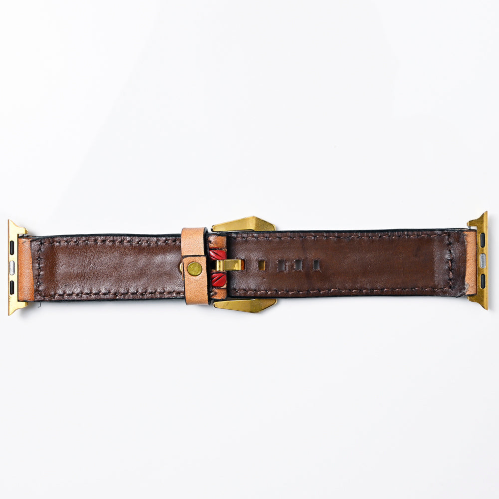 American Darling Beautifully Hand Tooled Genuine Leather I watch Strap Men and Women Unisex